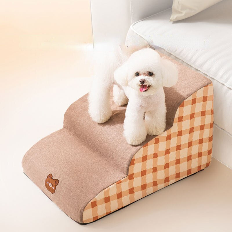 Dog Sofa Stairs Pet Dog Sofa Stairs Pet 2/3/4 Steps Stairs for Small Dog Cat Ramp Ladder Anti-Slip Bed Stairs Pet Supplies