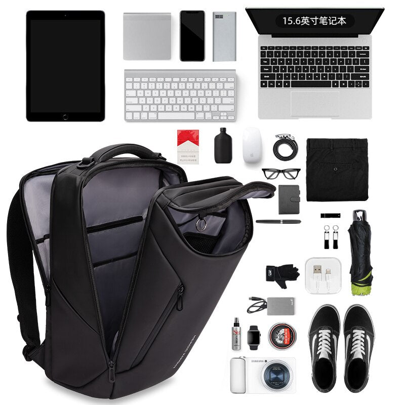 Heroic Knight Large Capacity Fashion Men Backpack Multifunctional Waterproof 15.6 Inch Laptop Bag Man USB Charging Travel Bag