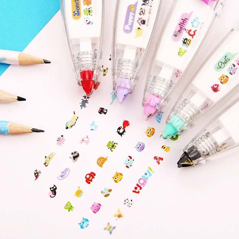 Kawaii Animals Cat Dog Owl Press Type Decorative Correction Tape Diary Stationery School Supply