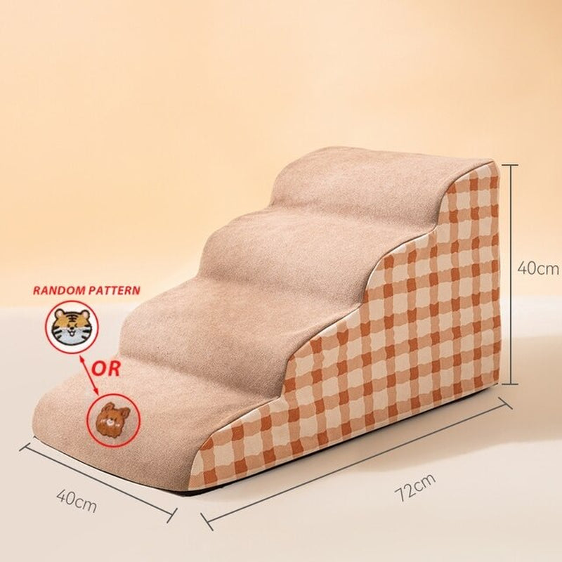 Dog Sofa Stairs Pet Dog Sofa Stairs Pet 2/3/4 Steps Stairs for Small Dog Cat Ramp Ladder Anti-Slip Bed Stairs Pet Supplies