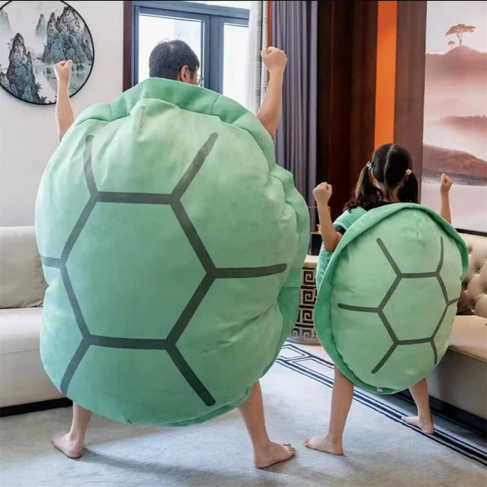 Extra Large Wearable Turtle Shell Pillows Weighted Stuffed Animal Costume Plush Toy Funny Dress Up, Gift for Kids Adults